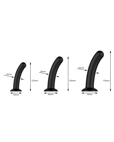 Набір дилдо Nexus Dilating Set (17см, 15см, 12,5см) - Фото №5