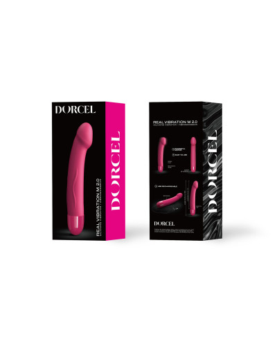 Вібратор Dorcel Real Vibration M Magenta 2.0, діаметр 3,7см, перезаряджається, для точки G - Фото №4