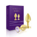 Набір металевих анальних пробок із кристалом RIANNE S – Booty Plug Luxury Set, діаметр 3 та 3,5 см - Фото №1