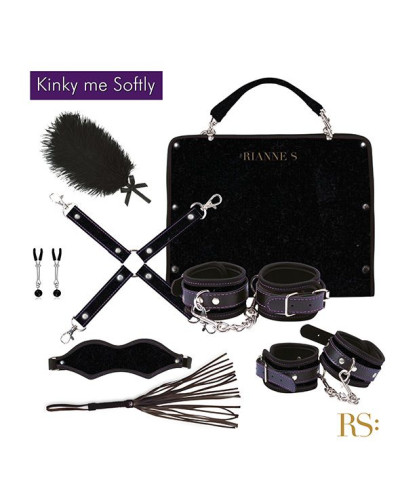 Подарунковий набір для BDSM RIANNE S — Kinky Me Softly Black: 8 предметів для задоволення - Фото №1