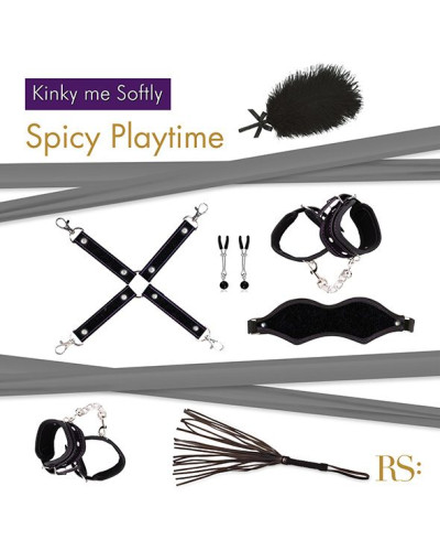 Подарунковий набір для BDSM RIANNE S — Kinky Me Softly Black: 8 предметів для задоволення - Фото №2