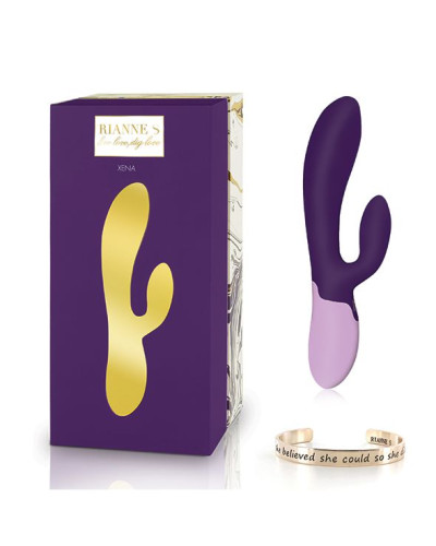 Вібратор-кролик Rianne S: Xena Purple/Lilac, 10 режимів, медичний силікон, подарункове паковання - Фото №6