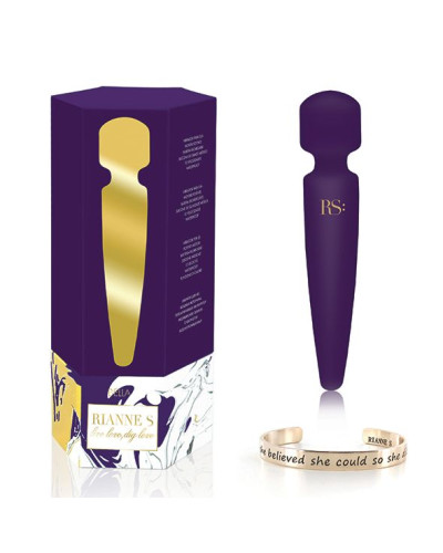 Вібромасажер Rianne S: Bella Mini Wand Purple, 10 режимів, медичний силікон, подарункове паковання - Фото №6
