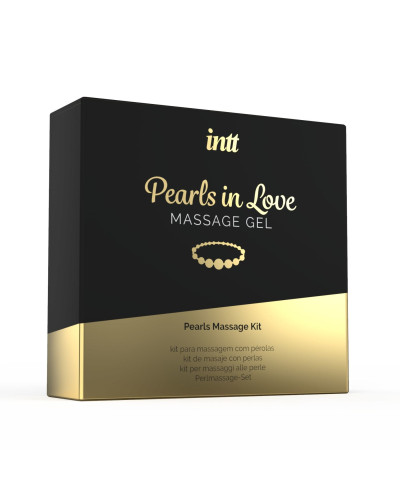 Набор для жемчужного массажа Intt Pearls in Love: ожерелье и силиконовый массажный гель - Фото №3