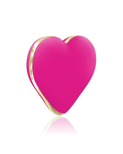 Вібратор-сердечко Rianne S: Heart Vibe Rose, 10 режимів, медичний силікон, подарункове паковання - Фото №2