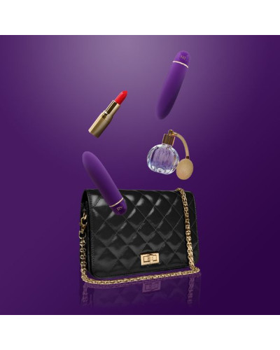 Віброкуля RIANNE S — Classique Vibe мінівібратор на 7 режимів, чохол-косметичка Deep Purple - Фото №3