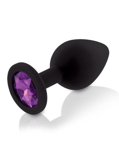 Набір силіконових анальних пробок із кристалом Rianne S: Booty Plug Set Black, діаметр 2,7см, 3,5см, - Фото №2