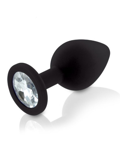 Набір силіконових анальних пробок із кристалом Rianne S: Booty Plug Set Black, діаметр 2,7см, 3,5см, - Фото №4