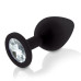 Набір силіконових анальних пробок із кристалом Rianne S: Booty Plug Set Black, діаметр 2,7см, 3,5см, - Фото №4