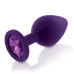 Набір силіконових анальних пробок із кристалом Rianne S: Booty Plug Set Purple, діаметр 2,7см, 3,5см - Фото №2