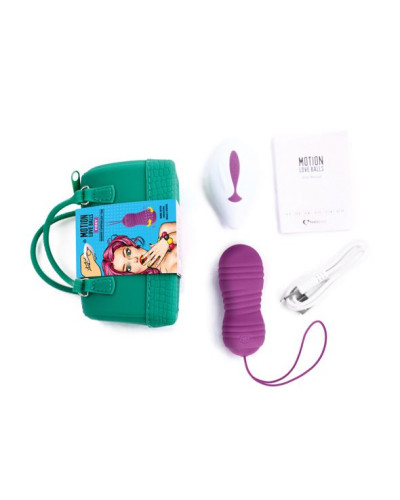 Вагинальные шарики с жемчужным массажем FeelzToys Motion Love Balls Foxy с пультом ДУ, 7 режимов - Фото №5