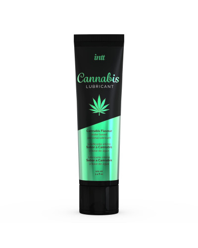 Лубрикант на водной основе Intt Cannabis (100 мл) с маслом семян конопли, не растекается - Фото №1