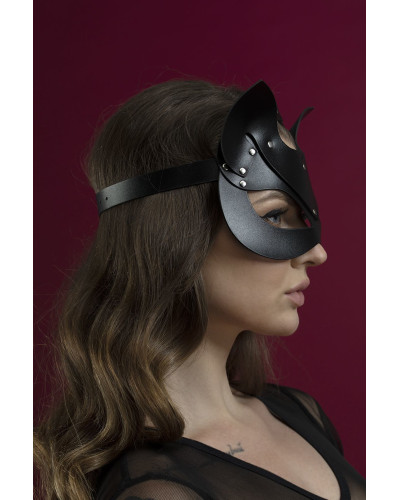 Маска кошечки Feral Feelings - Catwoman Mask, натуральная кожа, черная - Фото №2