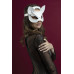Маска кішечки Feral Feelings - Catwoman Mask, натуральна шкіра, біла - Фото №2