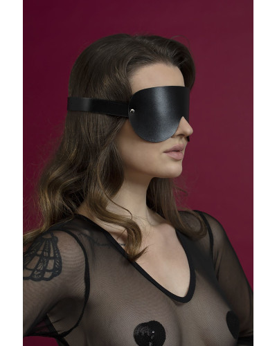 Маска на очі Feral Feelings - Blindfold Mask, натуральна шкіра, чорна - Фото №2