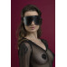 Маска на очі з заклепками Feral Feelings - Blindfold Mask, натуральна шкіра, чорна - Фото №1