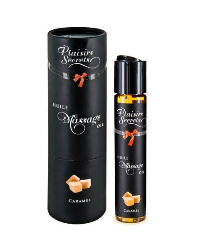 Масажна олія Plaisirs Secrets Caramel (59 мл) з афродизіаками, їстівна, подарункове паковання - Фото №1
