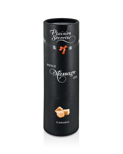 Масажна олія Plaisirs Secrets Caramel (59 мл) з афродизіаками, їстівна, подарункове паковання - Фото №3