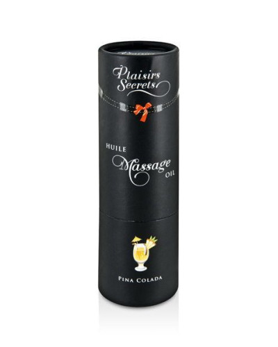 Массажное масло Plaisirs Secrets Pina Colada (59 мл) с афродизиаками, съедобное, подарочная упаковка - Фото №3