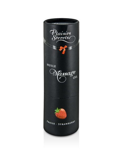 Масажна олія Plaisirs Secrets Strawberry (59 мл) з афродизіаками, їстівна, подарункова упаковка - Фото №3