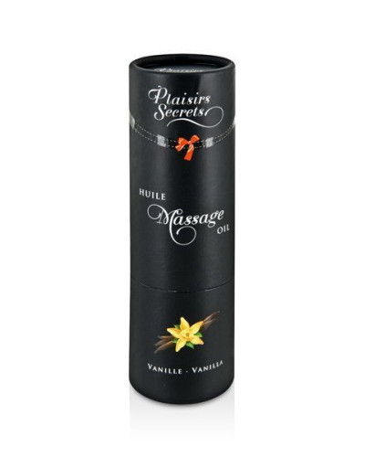 Масажна олія Plaisirs Secrets Vanilla (59 мл) з афродизіаками, їстівна, подарункове паковання - Фото №3