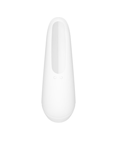 Вакуумный клиторальный стимулятор Satisfyer Curvy 1+ White с управлением через интернет - Фото №3