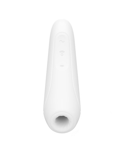 Вакуумный клиторальный стимулятор Satisfyer Curvy 1+ White с управлением через интернет - Фото №4