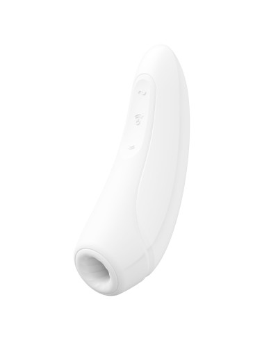 Вакуумный клиторальный стимулятор Satisfyer Curvy 1+ White с управлением через интернет - Фото №5