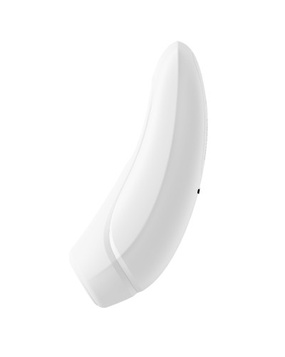 Вакуумный клиторальный стимулятор Satisfyer Curvy 1+ White с управлением через интернет - Фото №6