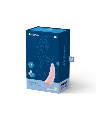Вакуумний кліторальний стимулятор Satisfyer Curvy 2+ Pink з керуванням через інтернет - Фото №7