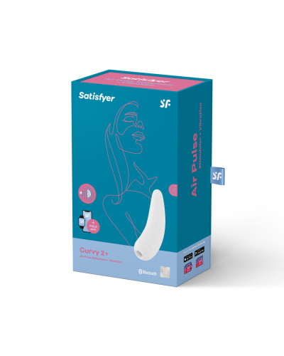 Вакуумний кліторальний стимулятор Satisfyer Curvy 2+ White з керуванням через інтернет - Фото №7