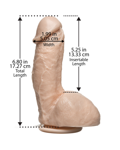 Кончающий фаллоимитатор Doc Johnson The Amazing Squirting Realistic Cock, ПВХ, диаметр 5,1см - Фото №2