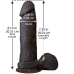 Фалоімітатор Doc Johnson The Realistic Cock 8 inch Black - ULTRASKYN, Vack-U-Lock, діаметр 5,1 см - Фото №2