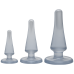 Набір анальних пробок Doc Johnson Crystal Jellies Anal - Clear, макс. діаметр 2см - 3 см - 4 см - Фото №1