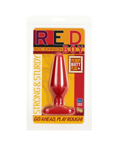Анальна пробка Doc Johnson Red Boy - Medium 5.5 Inch, макс. діаметр 4 см - Фото №2