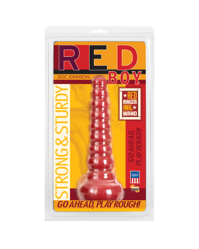 Анальна пробка-втулка Doc Johnson Red Boy - Red Ringer Anal Wand, макс. діаметр 4,5 см - Фото №2