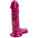 Фаллоимитатор Doc Johnson Radiant Gems 7 Inch Ballsy Fuchsia, диаметр 4,3см, антибактериальный ПВХ - Фото №2