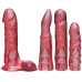 Набір для страпона Doc Johnson Vac-U-Lock Crystal Jellies Set, діаметр 3,8см, 2×4,5см, 5,1 см - Фото №2