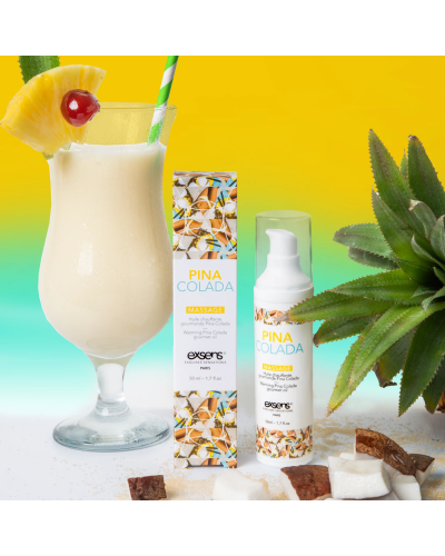 Масажна олія EXSENS Pina Colada 50мл розігріває, без цукру, без парабенів, їстівна - Фото №5