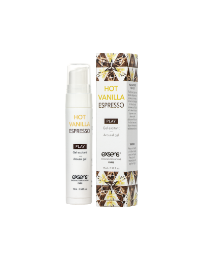 Стимулюючий гель EXSENS Kissable Hot Vanilla Espresso 15мл можна для поцілунків, охолоджуючий - Фото №1