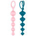 Набір анальних бус Satisfyer Beads Colored, силікон , макс. діаметр 3,3 см і 3,5 см - Фото №1