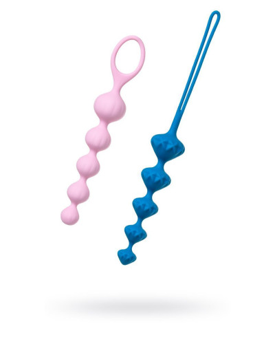Набір анальних бус Satisfyer Beads Colored, силікон , макс. діаметр 3,3 см і 3,5 см - Фото №2