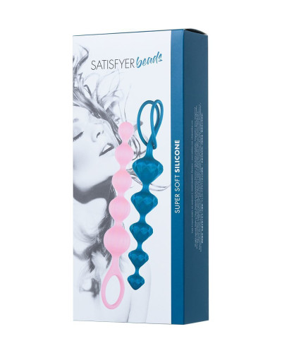 Набір анальних бус Satisfyer Beads Colored, силікон , макс. діаметр 3,3 см і 3,5 см - Фото №5