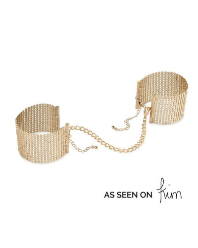 Наручники Bijoux Indiscrets Desir Metallique Handcuffs - Gold, металеві, стильні браслети - Фото №1