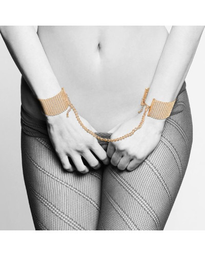 Наручники Bijoux Indiscrets Desir Metallique Handcuffs - Gold, металеві, стильні браслети - Фото №6