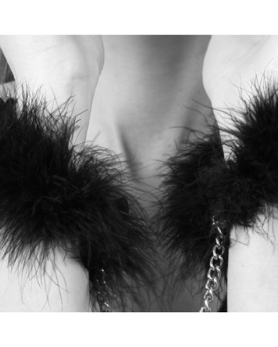 Пухнасті наручники Bijoux Indiscrets Za za zu - feahter handcuffs, пір'яні, подарункова упаковка - Фото №2