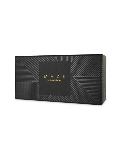 Пара браслетів на зап'ясті і палець Bijoux Indiscrets MAZE Hand Bracelet Harness Black, екошкіра - Фото №4