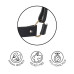 Пара браслетів на зап'ясті і палець Bijoux Indiscrets MAZE Hand Bracelet Harness Black, екошкіра - Фото №5
