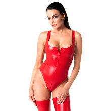 Боді Noir Handmade F352 Red powerwetlook body - XXL