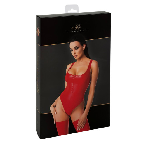 Боді Noir Handmade F352 Red powerwetlook body - XXL